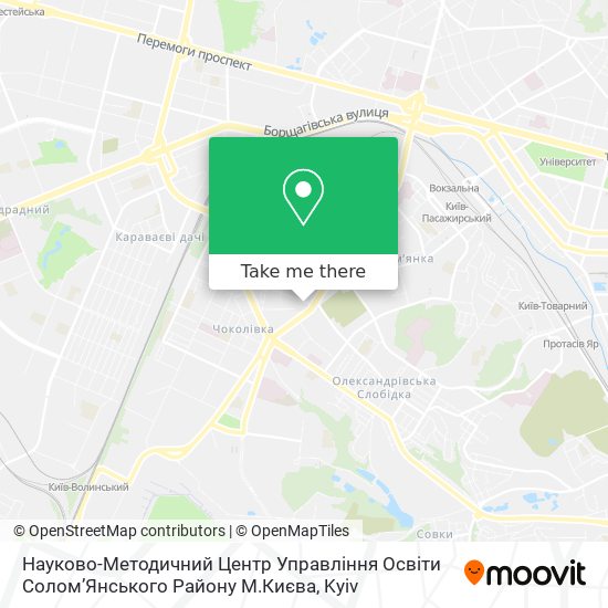 Карта Науково-Методичний Центр Управління Освіти Солом’Янського Району М.Києва