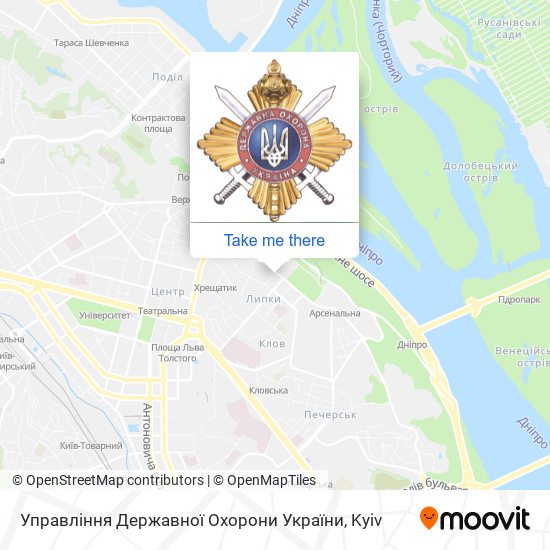 Карта Управління Державної Охорони України
