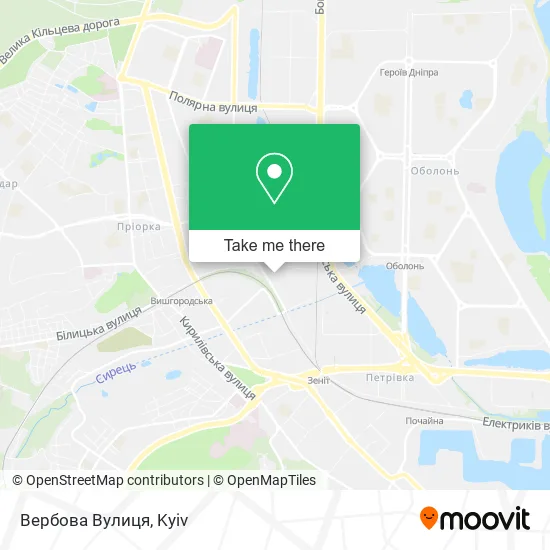 Карта Вербова Вулиця