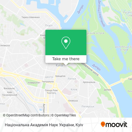 Національна Академія Наук України map