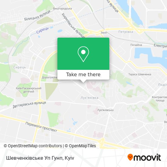 Шевченківське Уп Гунп map