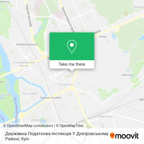 Карта Державна Податкова Інспекція У Дніпровському Районі