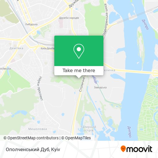 Ополченський Дуб map
