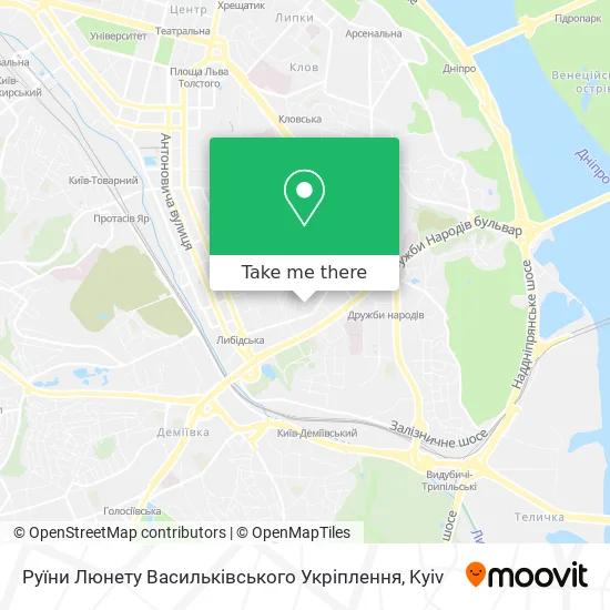 Руїни Люнету Васильківського Укріплення map