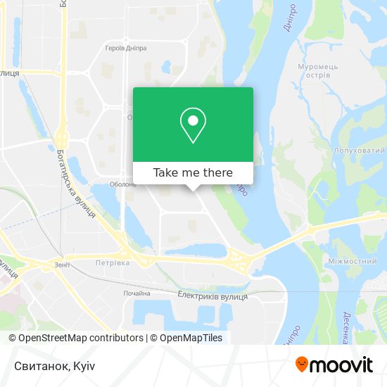 Свитанок map