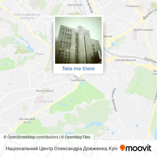 Національний Центр Олександра Довженка map