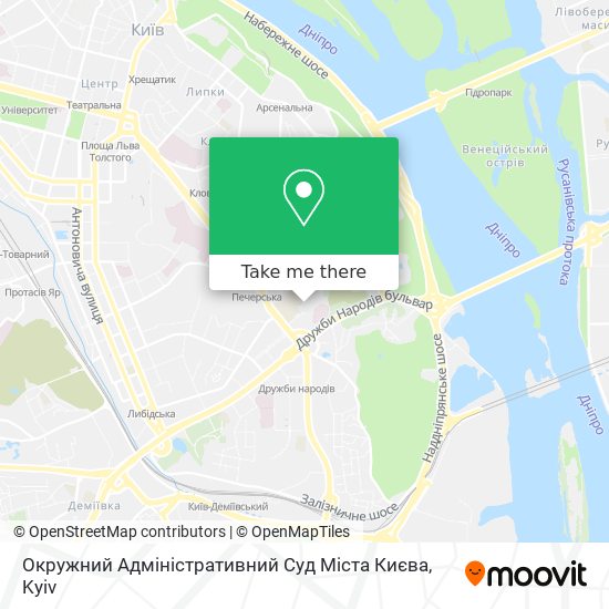 Карта Окружний Адміністративний Суд Міста Києва