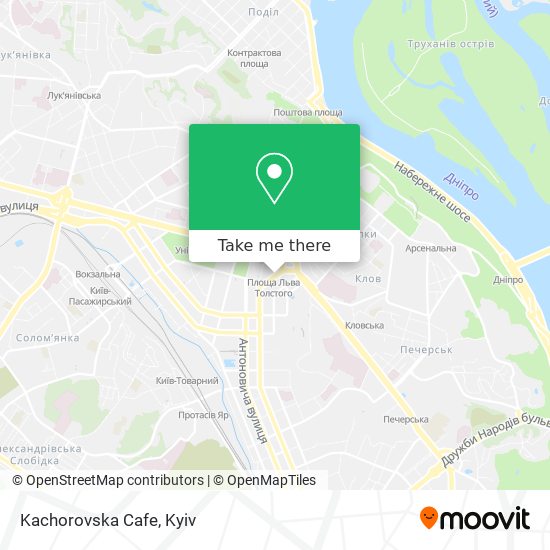 Kachorovska Cafe map