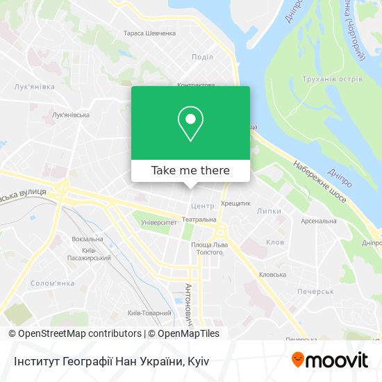 Карта Інститут Географії Нан України