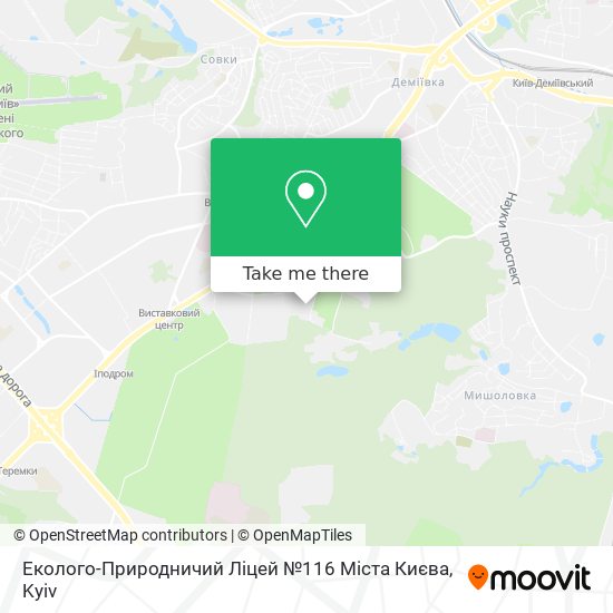Еколого-Природничий Ліцей №116 Міста Києва map