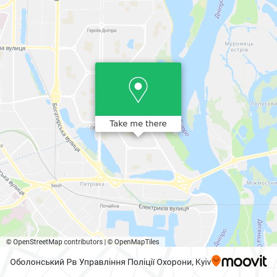 Оболонський Рв Управління Поліції Охорони map