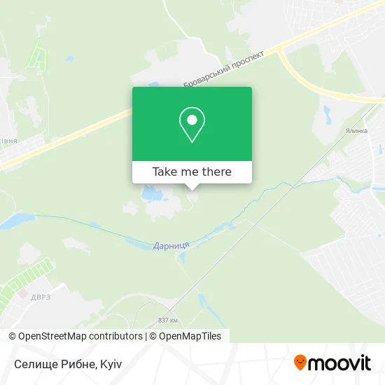 Селище Рибне map