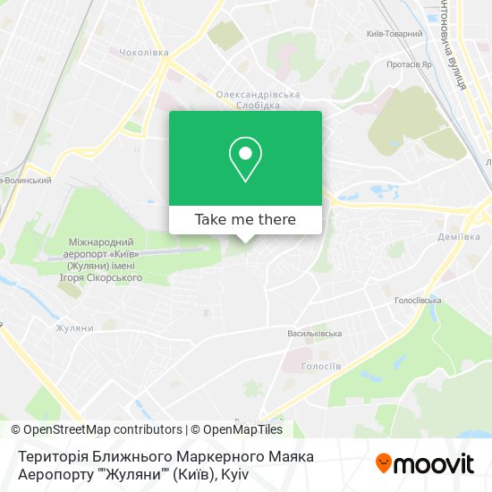 Територія Ближнього Маркерного Маяка Аеропорту ""Жуляни"" (Київ) map