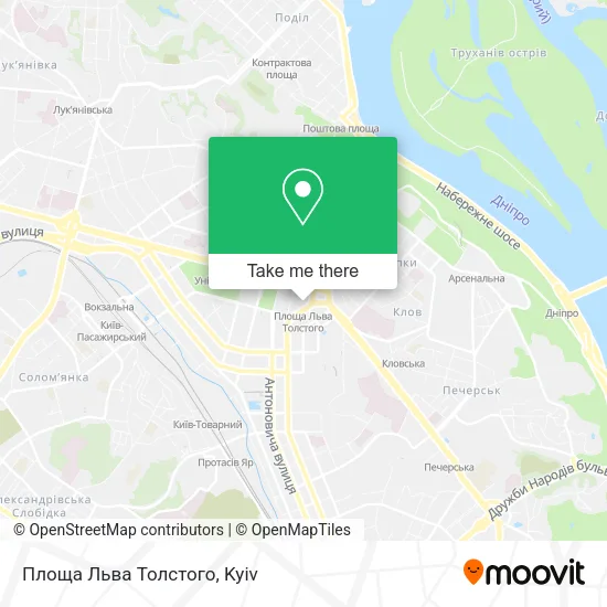 Карта Площа Льва Толстого