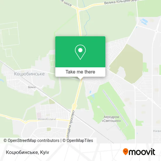 Коцюбинське map