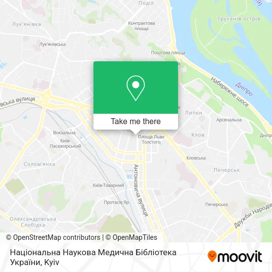 Карта Національна Наукова Медична Бібліотека України