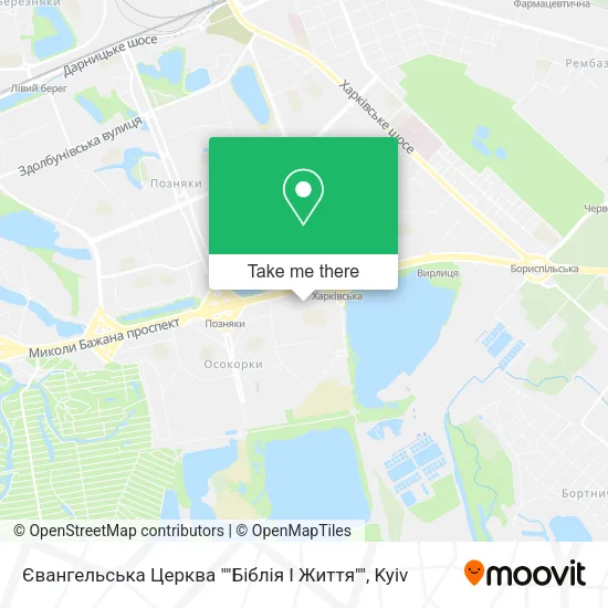 Карта Євангельська Церква ""Біблія І Життя""