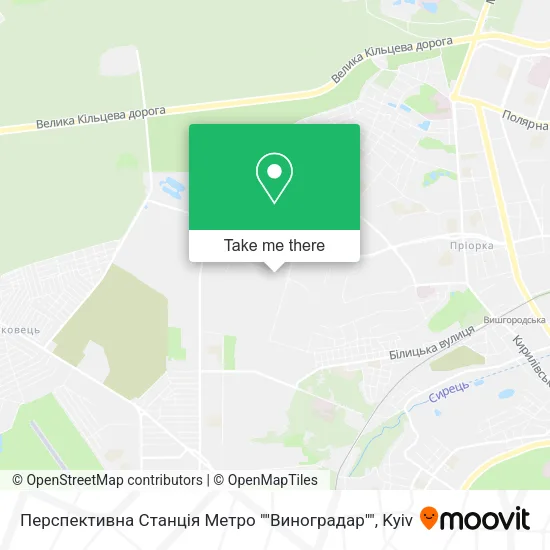 Карта Перспективна Станція Метро ""Виноградар""