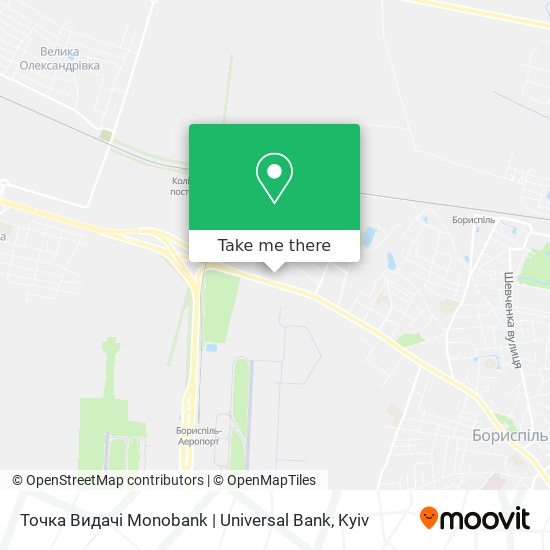 Точка Видачі Monobank | Universal Bank map