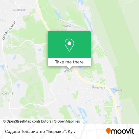 Садове Товариство ""Берізка"" map