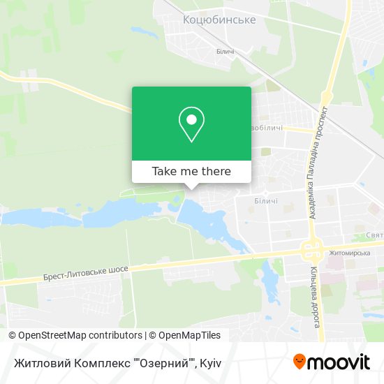 Карта Житловий Комплекс ""Озерний""