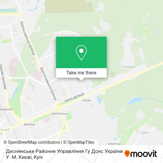 Карта Деснянське Районне Управління Гу Дснс України У. М. Києві