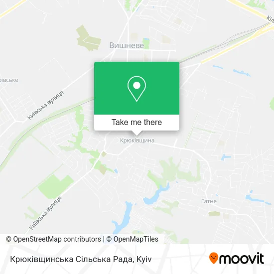 Карта Крюківщинська Сільська Рада