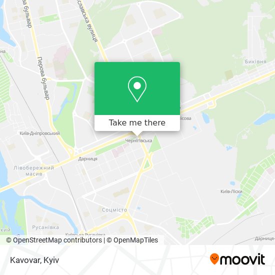 Kavovar map