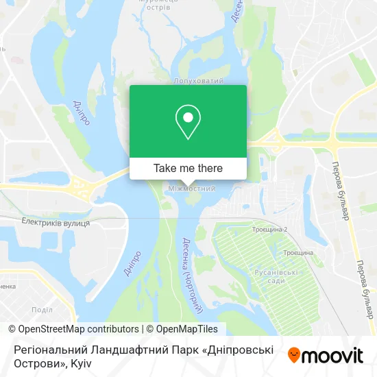 Регіональний Ландшафтний Парк «Дніпровські Острови» map