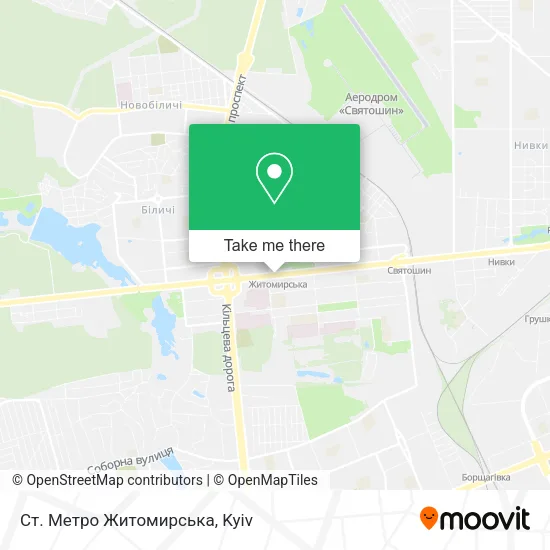Карта Ст. Метро Житомирська