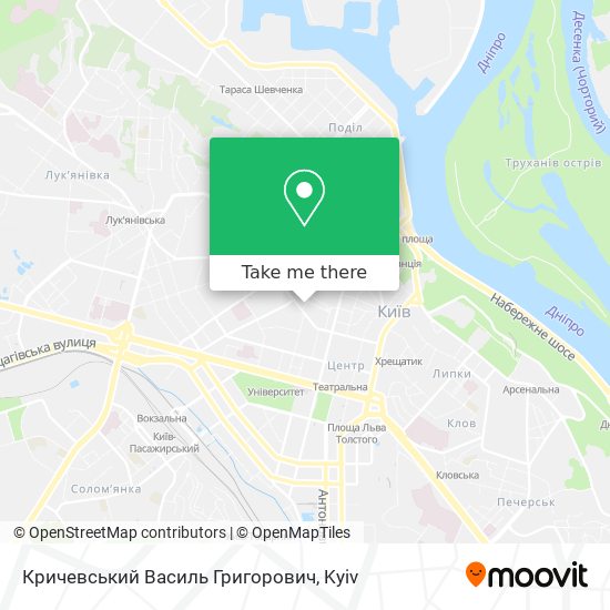 Карта Кричевський Василь Григорович