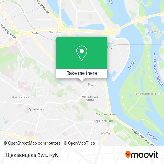 Карта Щекавицька Вул.