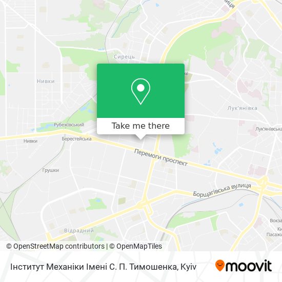 Інститут Механіки Імені С. П. Тимошенка map