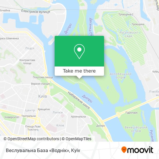 Карта Веслувальна База «Воднік»