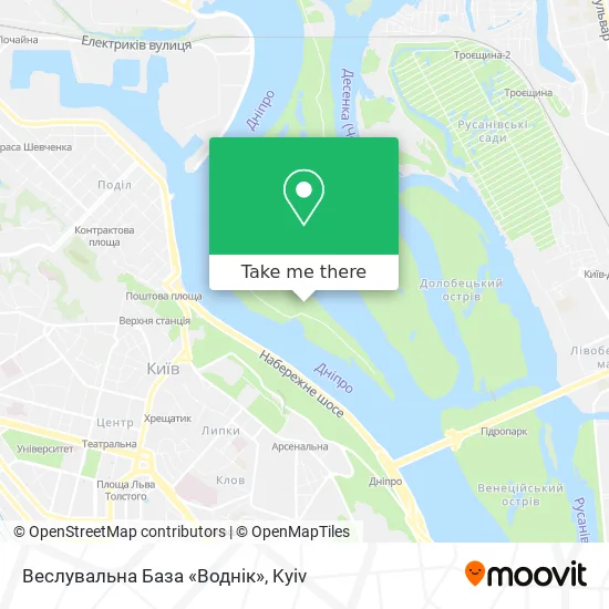 Карта Веслувальна База «Воднік»