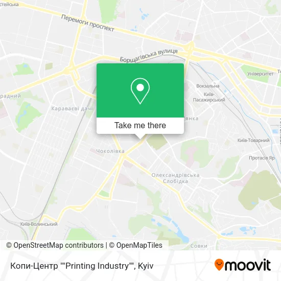 Карта Копи-Центр ""Printing Industry""