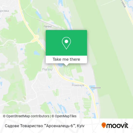 Садове Товариство ""Арсеналець-6"" map