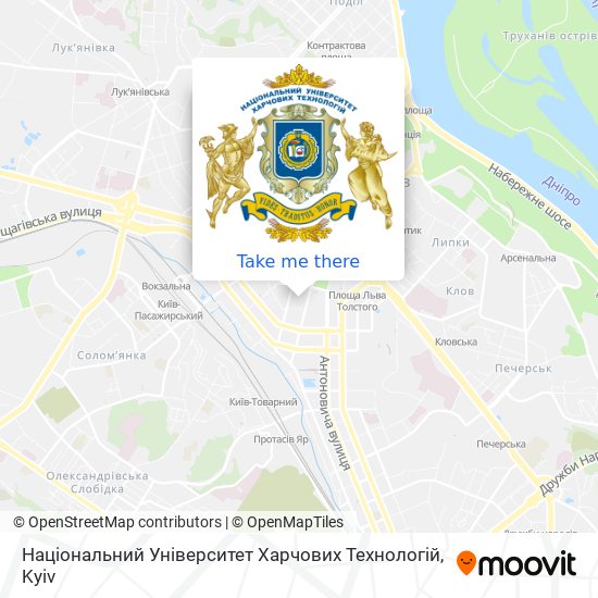 Національний Університет Харчових Технологій map