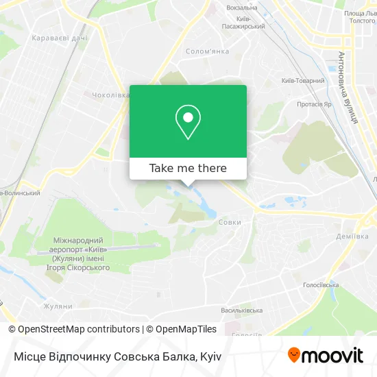 Місце Відпочинку Совська Балка map
