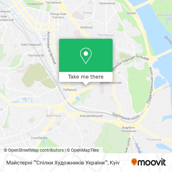 Майстерні ""Спілки Художників України"" map