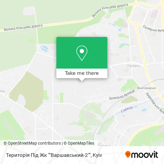 Територія Під Жк ""Варшавський-2"" map