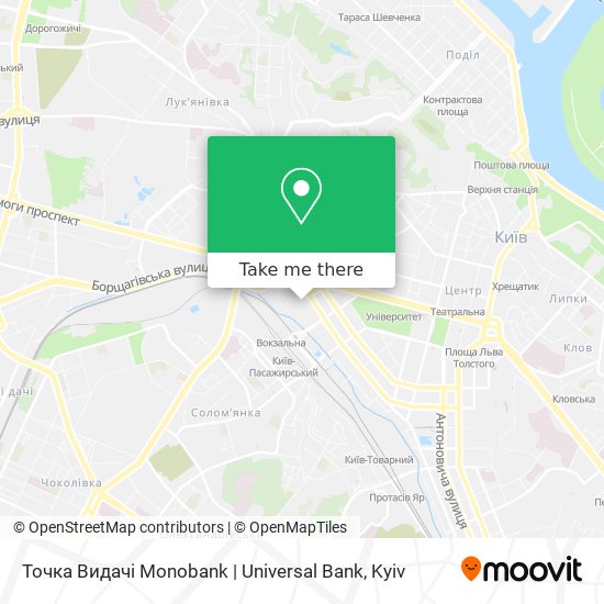 Точка Видачі Monobank | Universal Bank map