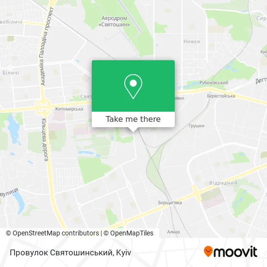 Провулок Святошинський map