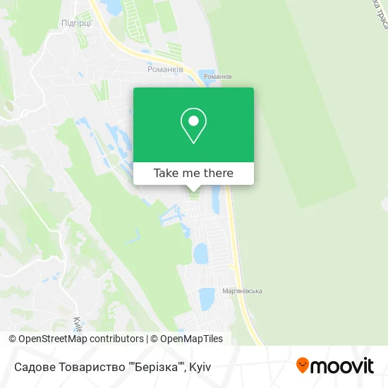Карта Садове Товариство ""Берізка""