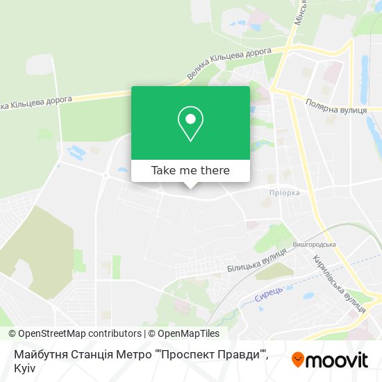 Карта Майбутня Станція Метро ""Проспект Правди""