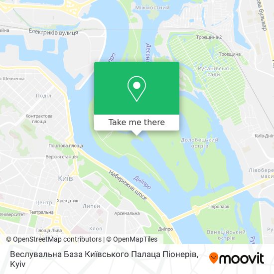 Веслувальна База Київського Палаца Піонерів map