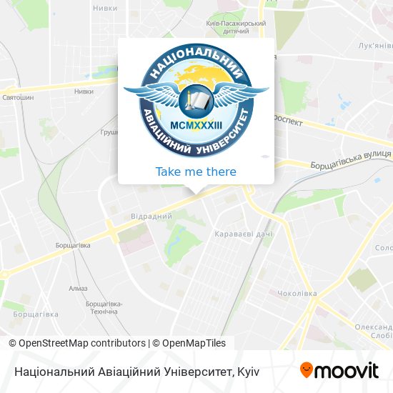 Національний Авіаційний Університет map