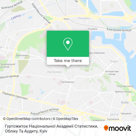 Гуртожиток Національної Академії Статистики, Обліку Та Аудиту map
