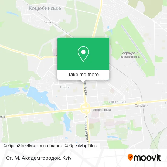 Карта Ст. М. Академгородок