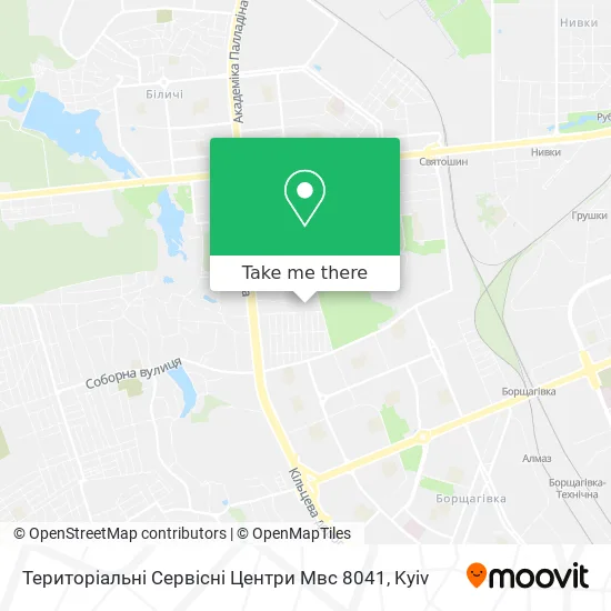 Територіальні Сервісні Центри Мвс 8041 map